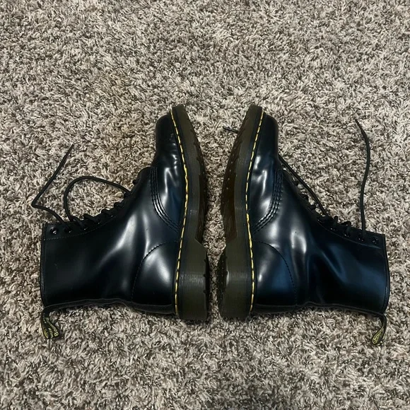 SOLD- Dr. Martens Black Lace-Up Patent Black Leather Boot - Picture 7 of 10